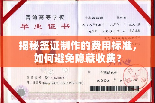 建阳揭秘签证制作的费用标准，如何避免隐藏收费？