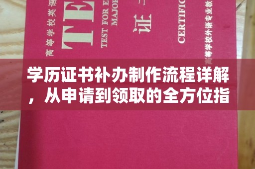建阳学历证书补办制作流程详解，从申请到领取的全方位指南