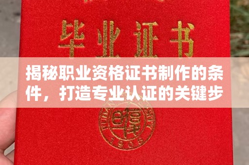 建阳揭秘职业资格证书制作的条件，打造专业认证的关键步骤