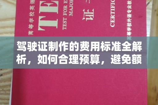 建阳驾驶证制作的费用标准全解析，如何合理预算，避免额外支出