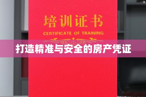 建阳打造精准与安全的房产凭证